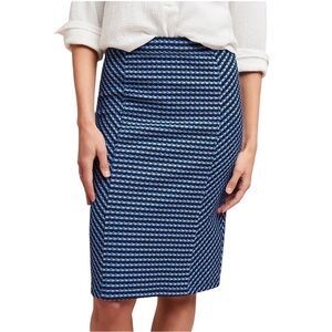 Anthropologie Maeve Textured Indigo Pencil Skirt 💕